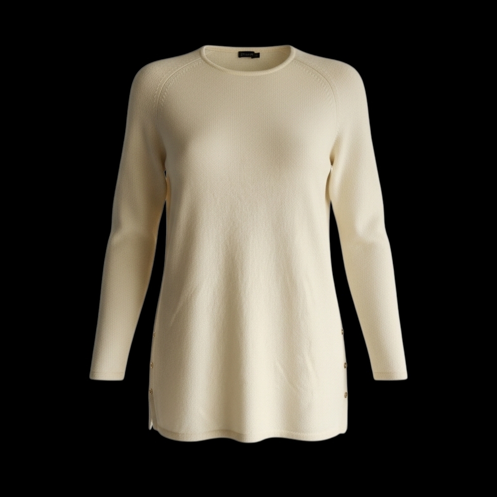J McLaughlin 100% Luxury Cashmere Sweater Classic Ivory Size XS